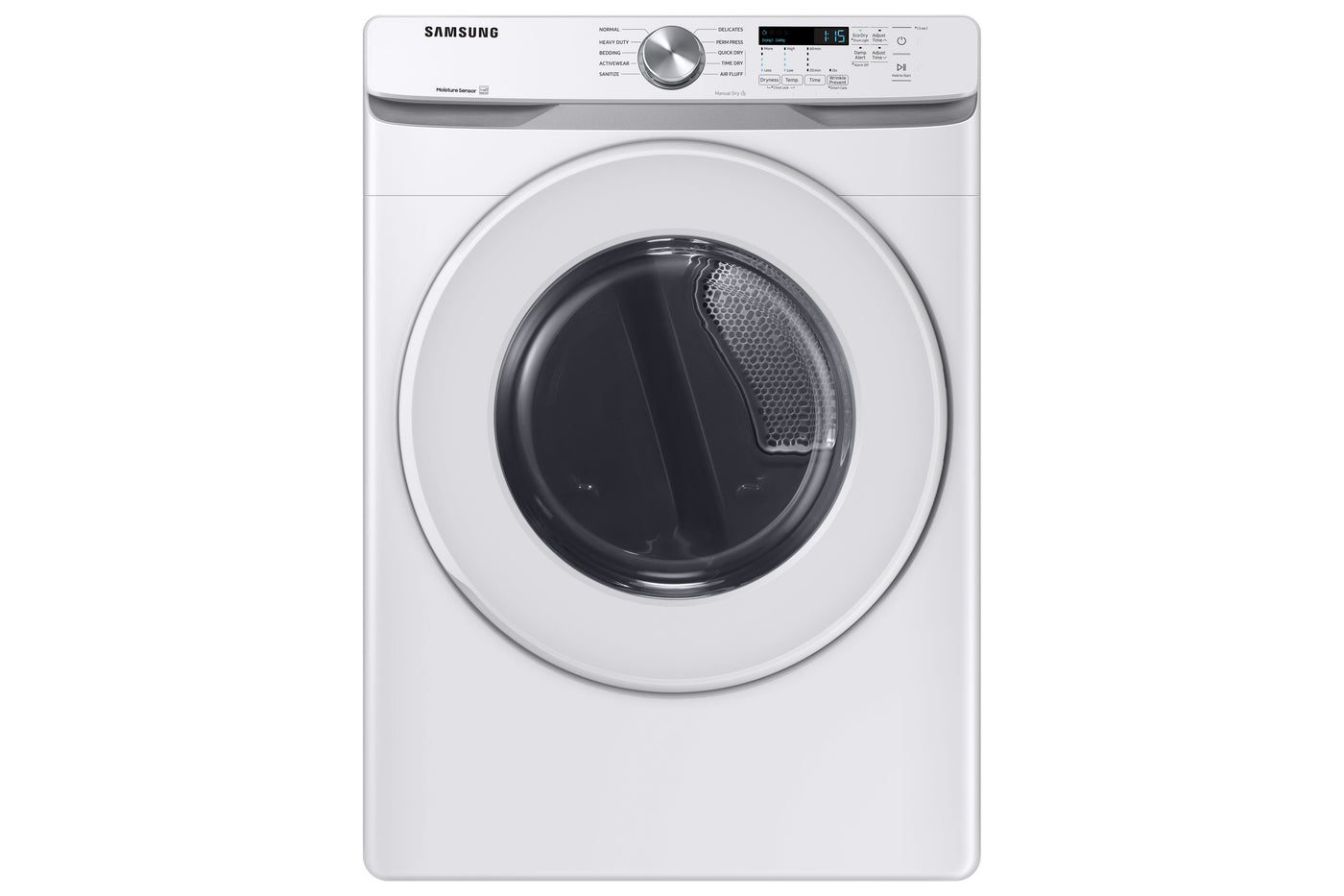 Samsung White Front Load Electric Dryer with Shallow Depth (7.5 Cu.Ft) - DVE45T6005W/AC