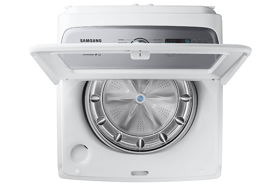 Samsung White Top Load Washer with Active Water Jet Faucet and EZ Access Tub (5.8 Cu.Ft) - WA50R5200AW/US