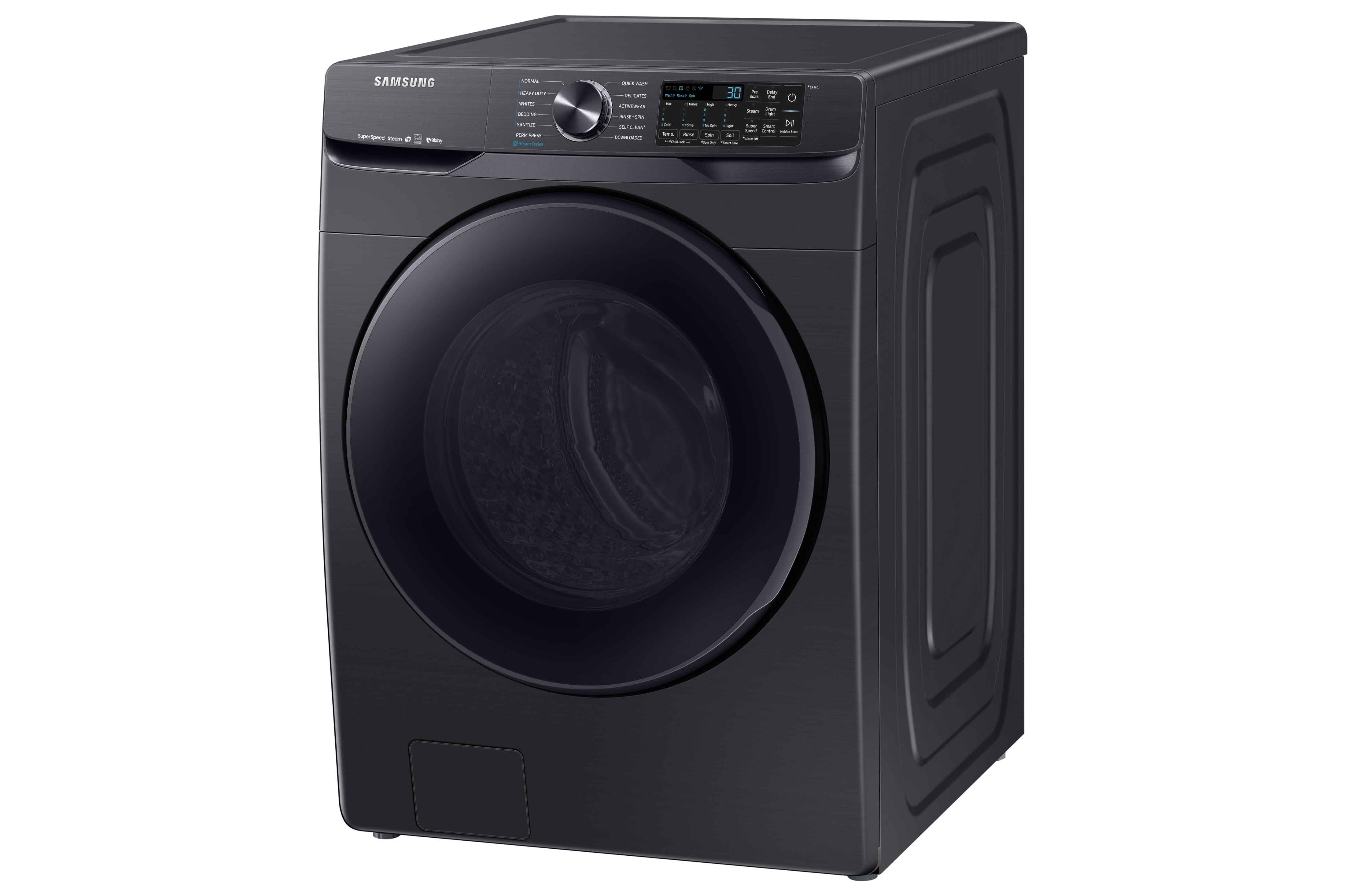 Samsung Black Stainless Steel Front Load Washer with Super Speed (5.8 Cu.Ft) - WF50T8500AV/A5