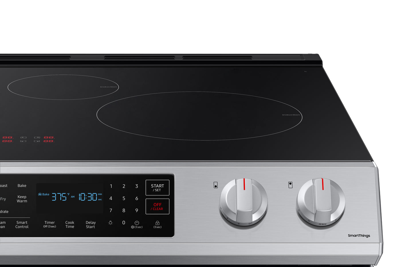 Samsung Stainless Steel Induction Slide-In Range with Air Fry (6.3 Cu.Ft.) - NE63B8411SS/AC