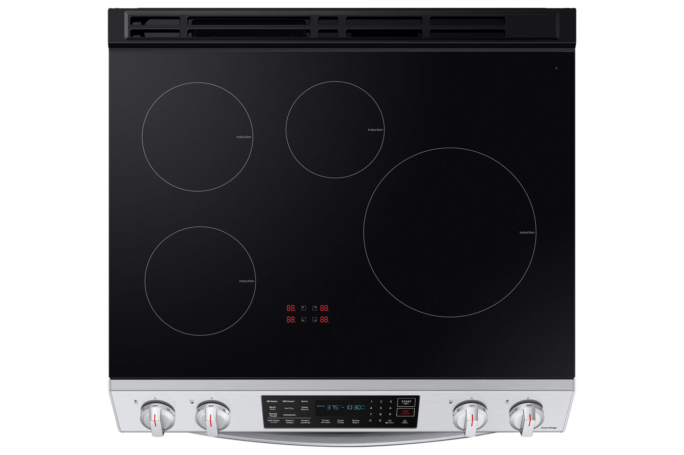 Samsung Stainless Steel Induction Slide-In Range with Air Fry (6.3 Cu.Ft.) - NE63B8411SS/AC