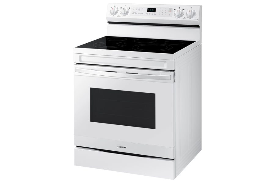 Samsung White Freestanding Electric Fan Convection Range with Air Fry and Wi-Fi (6.3 Cu.Ft) - NE63A6511SW/AC