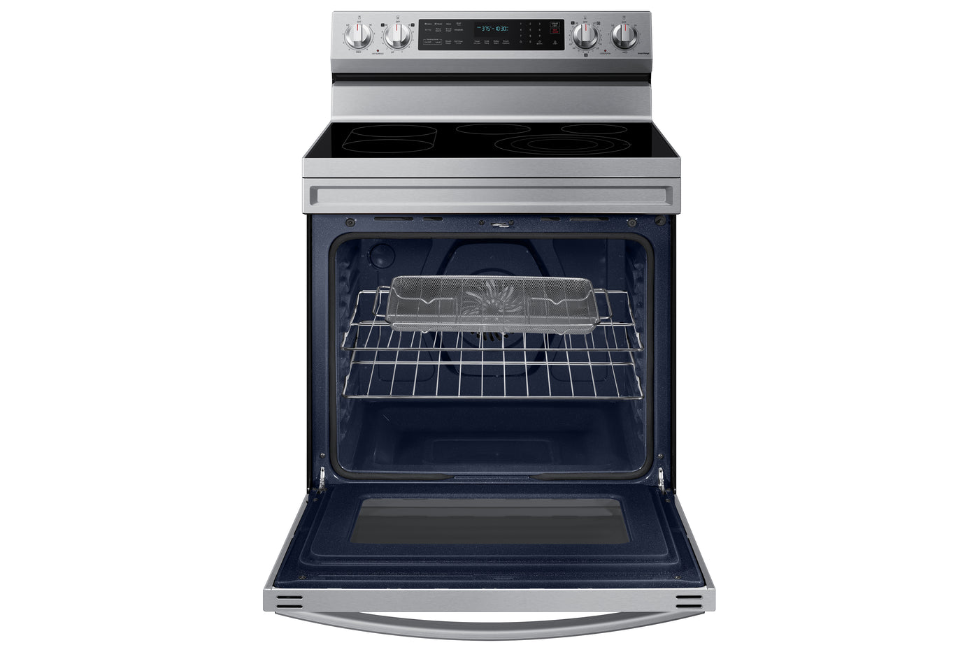 Samsung Stainless Steel Freestanding Electric True Convection Range with Air Fry and Wi-Fi (6.3 Cu.Ft) - NE63A6711SS/AC