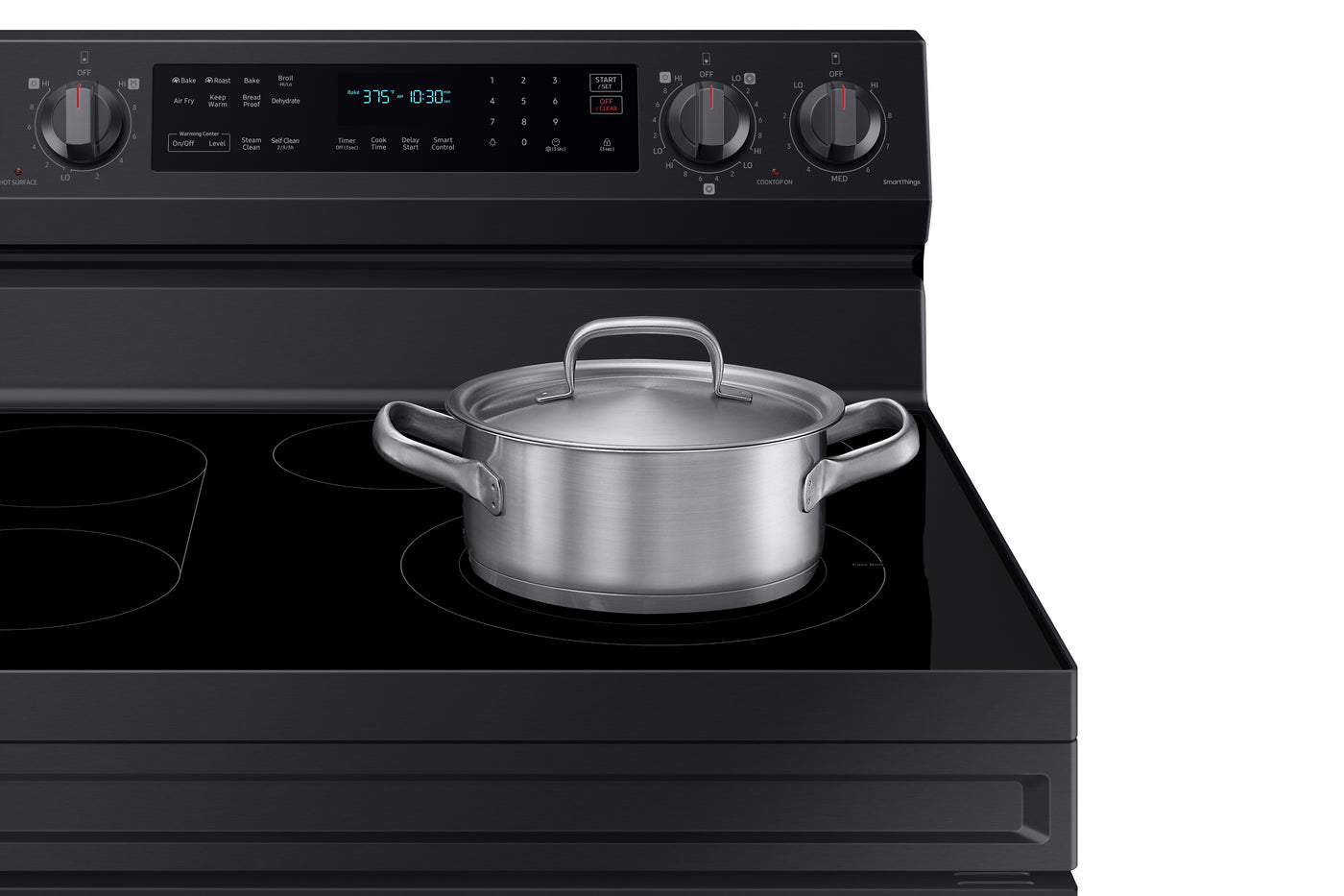 Samsung Black Stainless Steel Freestanding Electric True Convection Range with Air Fry and Wi-Fi (6.3 Cu.Ft) - NE63A6711SG/AC