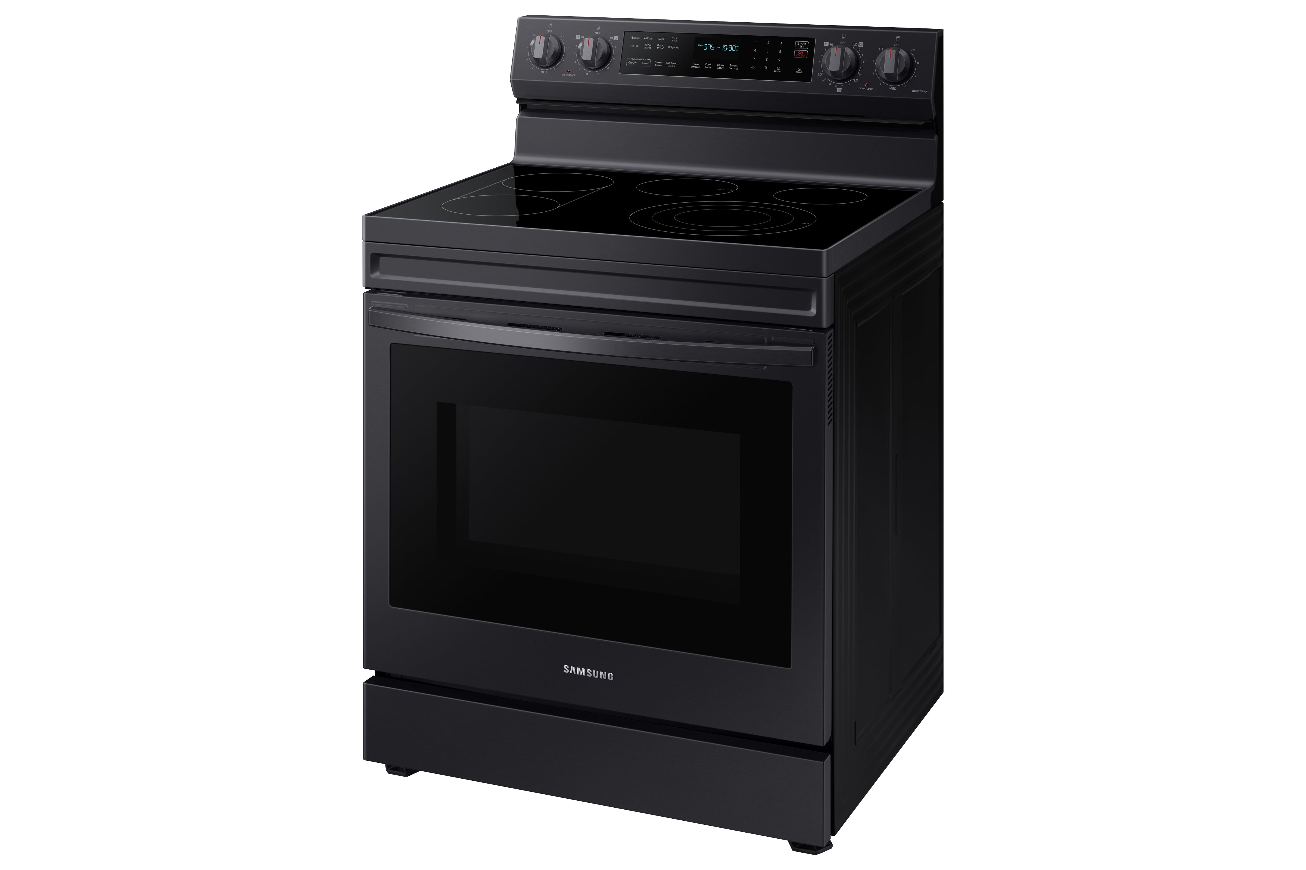 Samsung Black Stainless Steel Freestanding Electric True Convection Range with Air Fry and Wi-Fi (6.3 Cu.Ft) - NE63A6711SG/AC