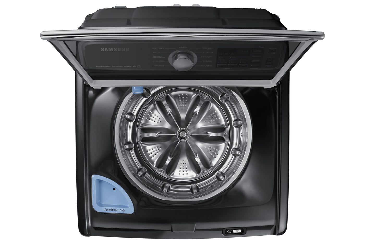 Samsung Black Stainless Steel Top Load Washer (5.8 Cu. Ft.) - WA50T7455AV/A4