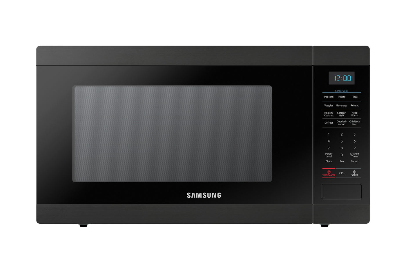 Samsung Black Stainless Steel Countertop Microwave with Sensor Cook (1.9 Cu Ft.) - MS19M8020TG/AC