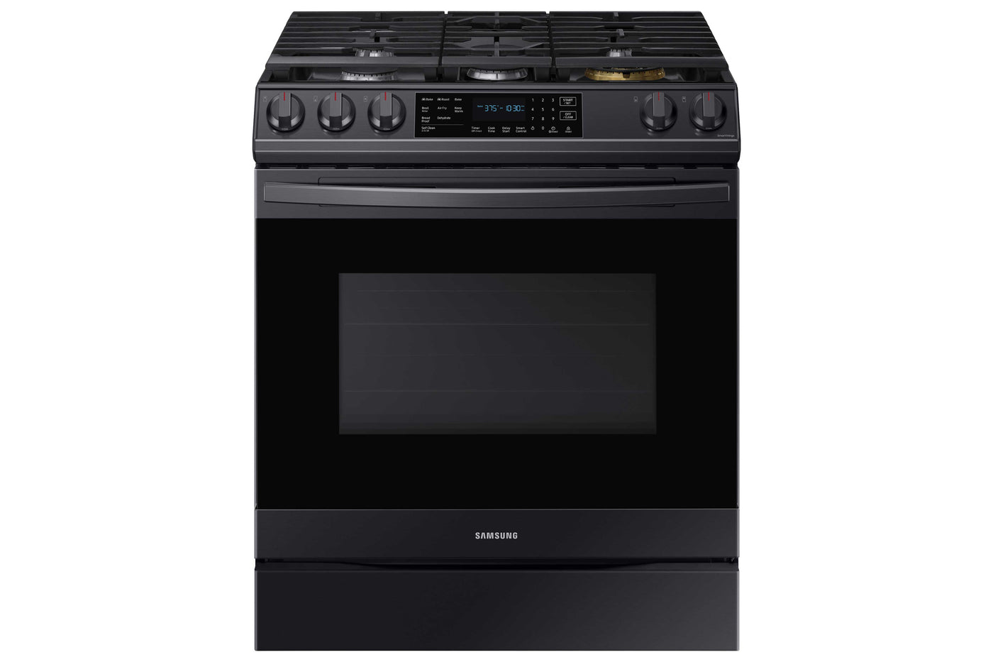 Samsung Black Stainless Steel Gas Range with True Convection and Air Fry (6.0 Cu.Ft) - NX60T8511SG/AA