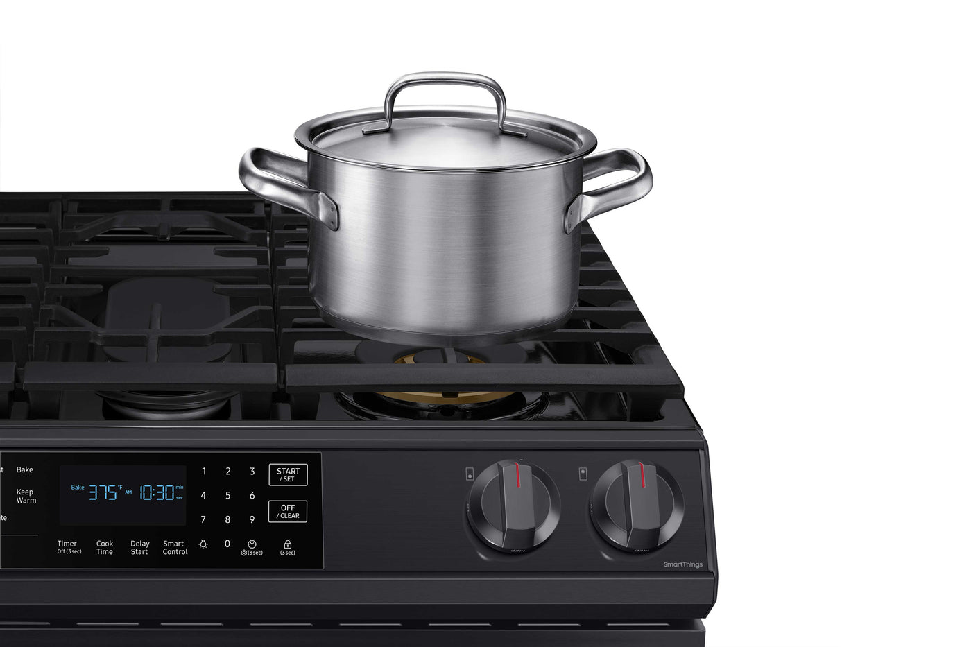 Samsung Black Stainless Steel Gas Range with True Convection and Air Fry (6.0 Cu.Ft) - NX60T8511SG/AA