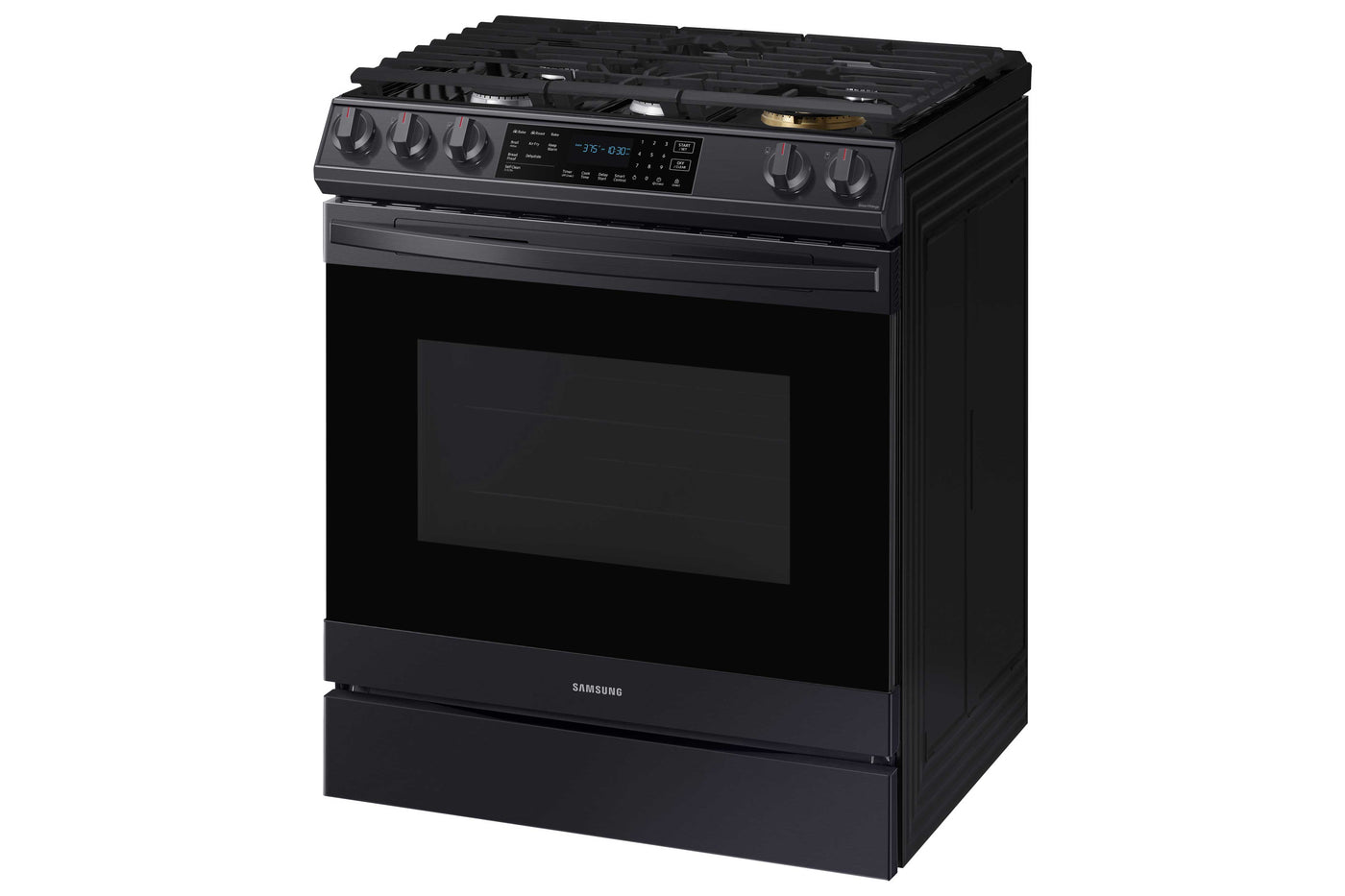 Samsung Black Stainless Steel Gas Range with True Convection and Air Fry (6.0 Cu.Ft) - NX60T8511SG/AA