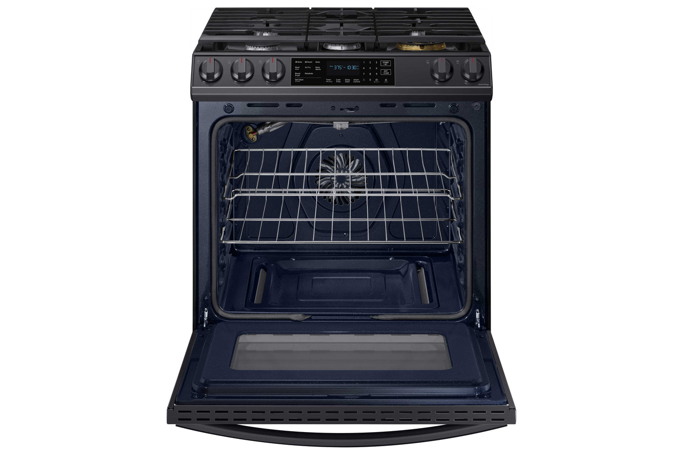Samsung Black Stainless Steel Gas Range with True Convection and Air Fry (6.0 Cu.Ft) - NX60T8511SG/AA