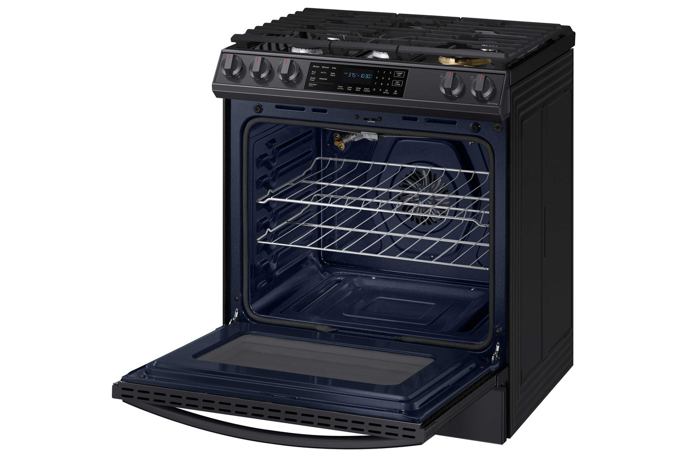 Samsung Black Stainless Steel Gas Range with True Convection and Air Fry (6.0 Cu.Ft) - NX60T8511SG/AA