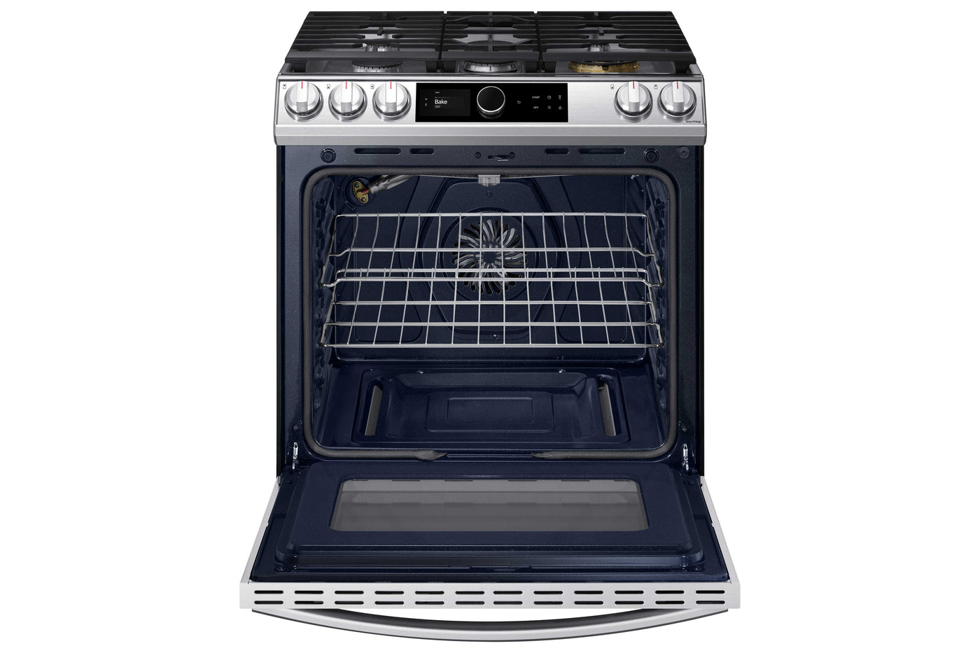 Samsung Stainless Steel Gas Range with 22K double burner and Air Fry (6.0 Cu.Ft) - NX60T8711SS/AA