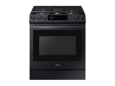Samsung Black Stainless Steel Gas Range with 22K double burner and Air Fry (6.0 Cu.Ft) - NX60T8711SG/AA