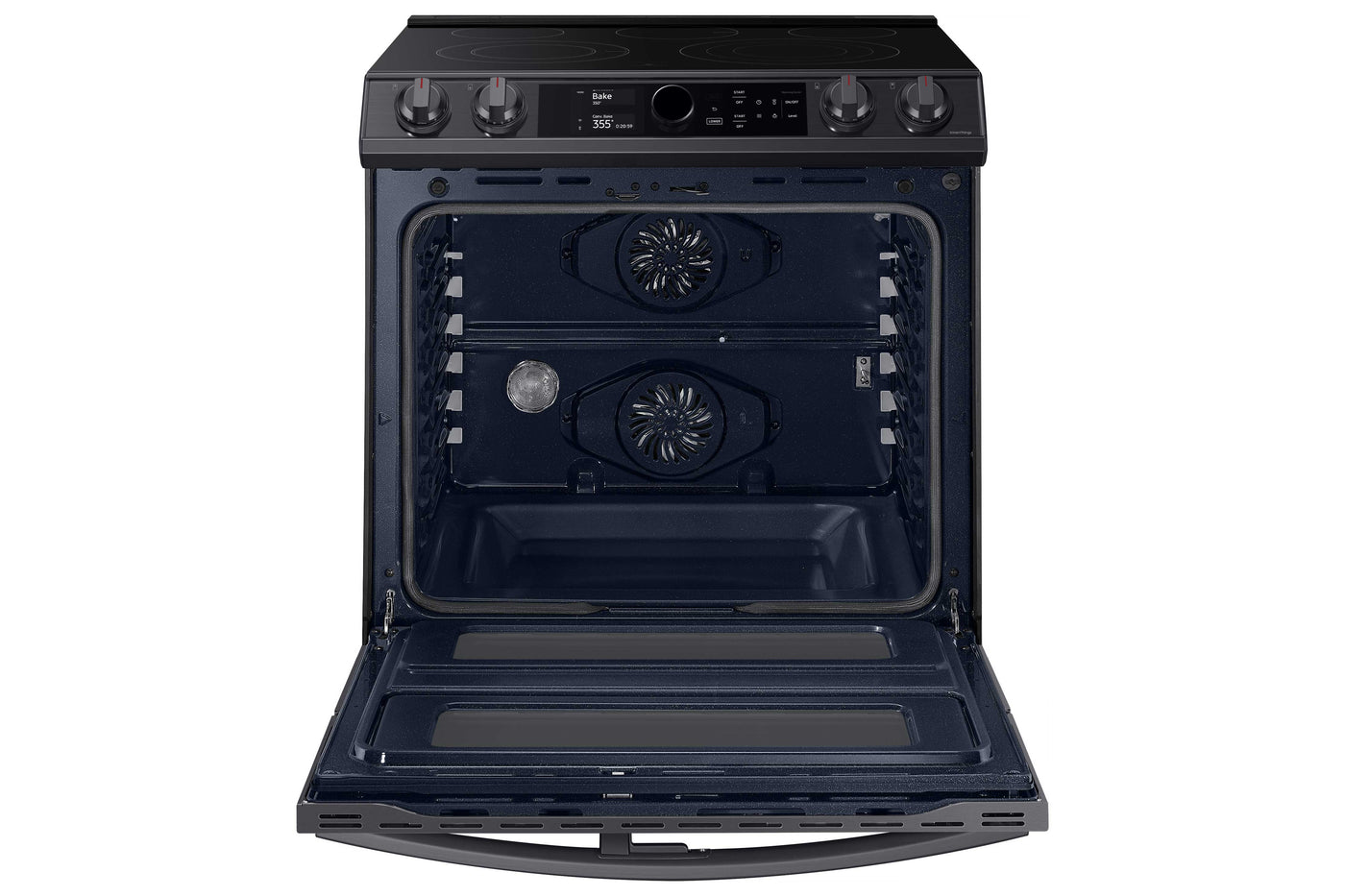 Samsung Black Stainless Steel Electric Range with Flex Duo and Air Fry (6.3 Cu.Ft) - NE63T8751SG/AC