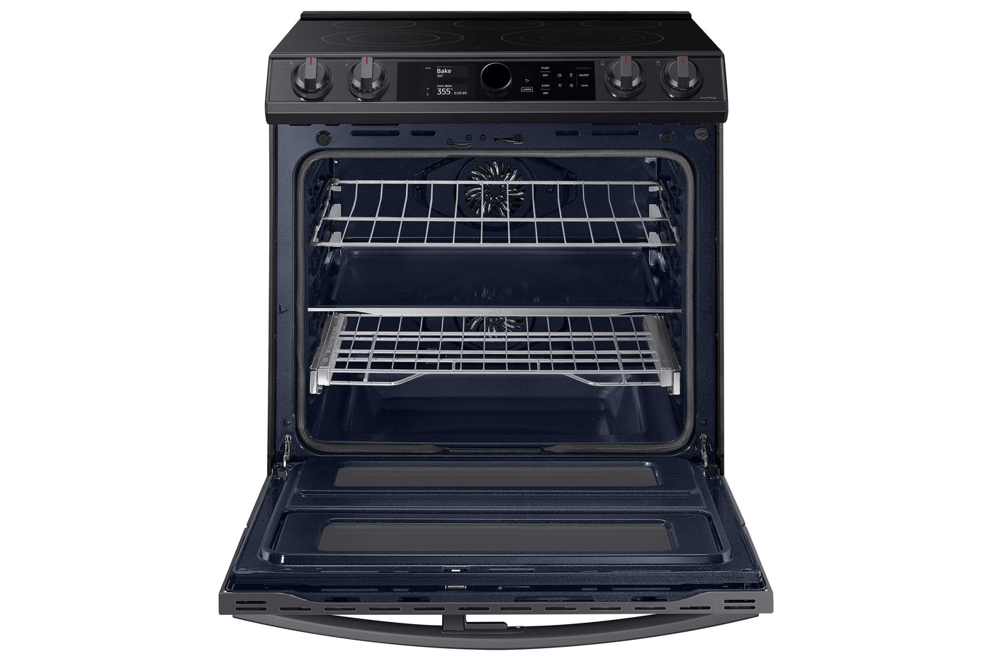 Samsung Black Stainless Steel Electric Range with Flex Duo and Air Fry (6.3 Cu.Ft) - NE63T8751SG/AC