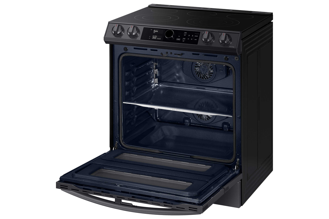 Samsung Black Stainless Steel Electric Range with Flex Duo and Air Fry (6.3 Cu.Ft) - NE63T8751SG/AC