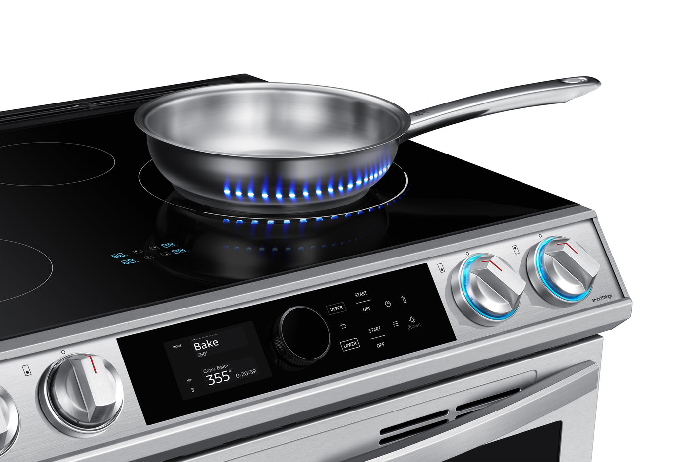 Samsung Stainless Steel Dual Door™ Induction Range with Wi-Fi and Air Fry (6.3 Cu.Ft) - NE63T8951SS/AC