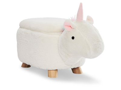 Unicorn Storage Ottoman - White