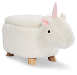 Unicorn Storage Ottoman - White
