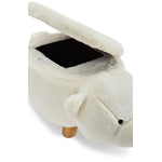 Polar Bear Storage Ottoman - White