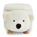 Polar Bear Storage Ottoman - White