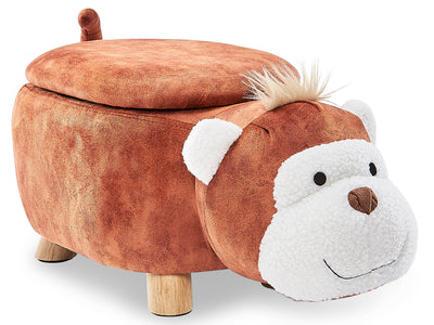 Monkey Storage Ottoman - Brown