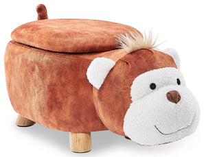 Monkey Storage Ottoman - Brown