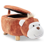 Monkey Storage Ottoman - Brown