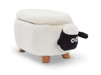 Sheep Storage Ottoman - White