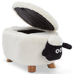 Sheep Storage Ottoman - White