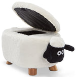 Sheep Storage Ottoman - White
