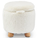 Sheep Storage Ottoman - White