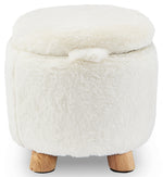 Sheep Storage Ottoman - White