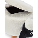Sheep Storage Ottoman - White