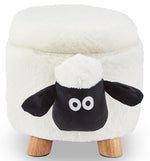 Sheep Storage Ottoman - White