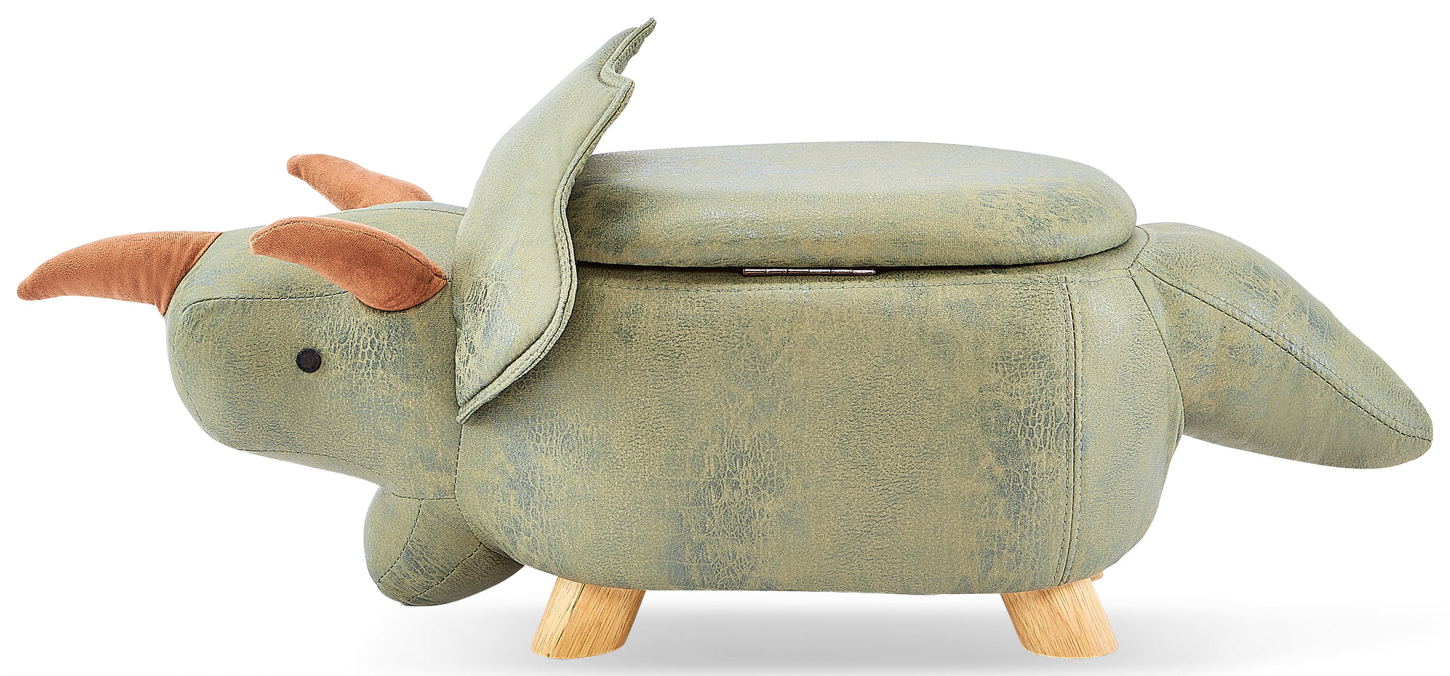 Dinosaur Storage Ottoman - Green
