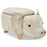 Pig Storage Ottoman - Grey