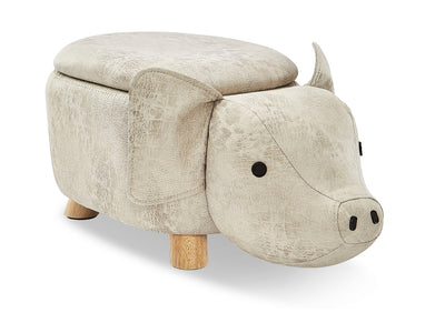 Pig Storage Ottoman - Grey