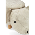 Pig Storage Ottoman - Grey