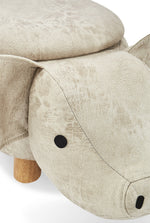 Pig Storage Ottoman - Grey
