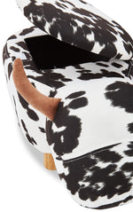 Cow Storage Ottoman - Black and White