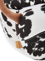 Cow Storage Ottoman - Black and White