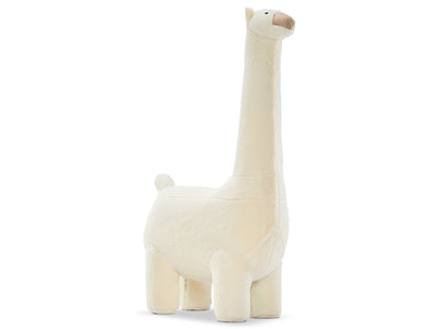 Llama Ottoman - White