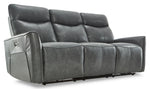 Malcolm Power Reclining Sofa - Ice Grey