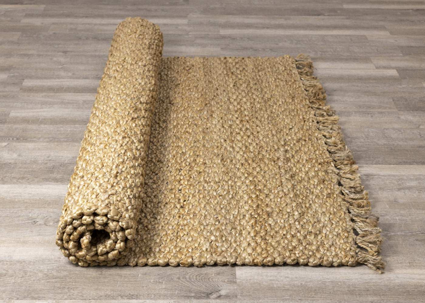 Jute 5'3" X 7'7" Braided Rug - Beige  Area Rug