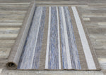 Euclid 3'11" X 5'7" Indoor/Outdoor Banded Rug - Grey Brown  Area Rug