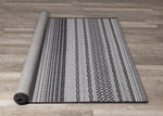 Jango Indoor/Outdoor Tribal Area Rug - 8' X 11' - Grey/Black