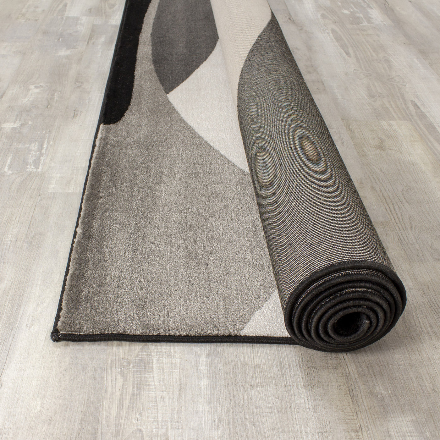 Paladin 6'7" X 9'6" Drifts Rug - Black Grey  Area Rug
