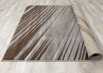 Sigma 5'3" X 7'7" Light Shafts Rug - Cream Blue Area Rug